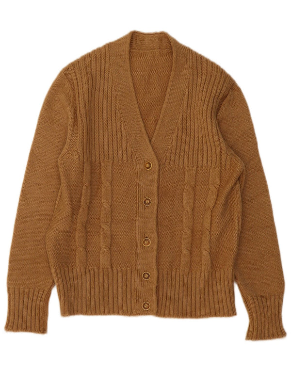 VINTAGE Dame Cardigan Sweater UK 12 Medium Beige