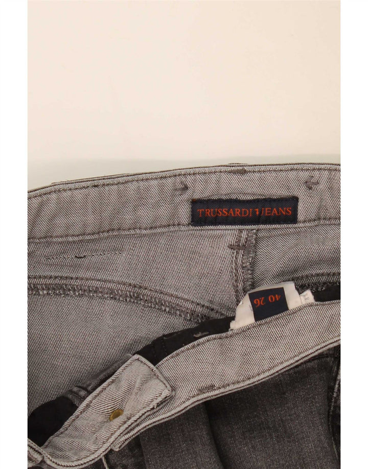 Trussardi Dame Slim Jeans IT 40 Small W26 L26 Grå