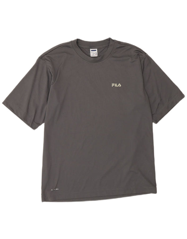 Fila Herre T-Shirt Top Lille Grå Polyester