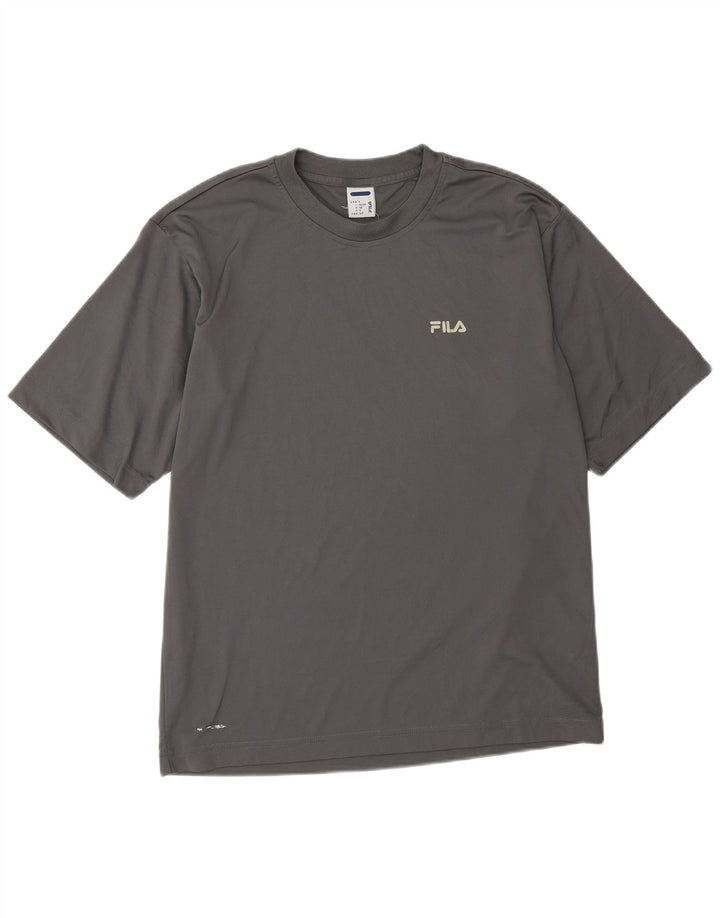 Fila Herre T-Shirt Top Lille Grå Polyester