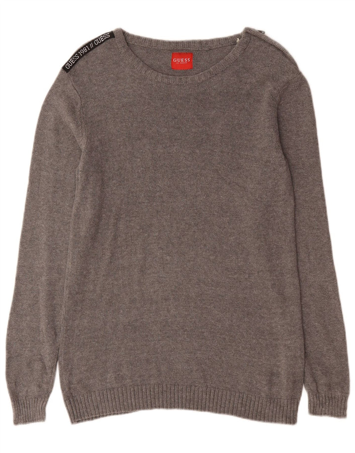 Guess Herre Boat Neck Jumper Sweater Lille Grå Bomuld