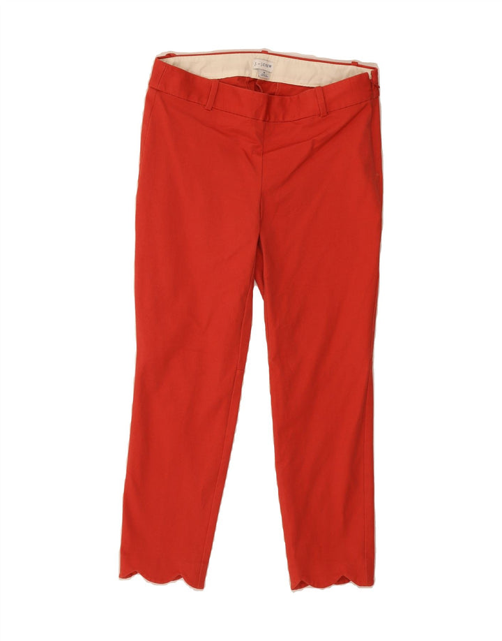 J. CREW Womens Slim Chino Trousers US 8 Medium W32 L25 Red Cotton Vintage J. Crew and Second-Hand J. Crew from Messina Hembry 