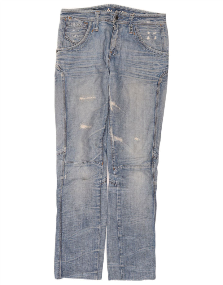 G-Star Dame Distressed Straight Jeans W30 L29 Blå