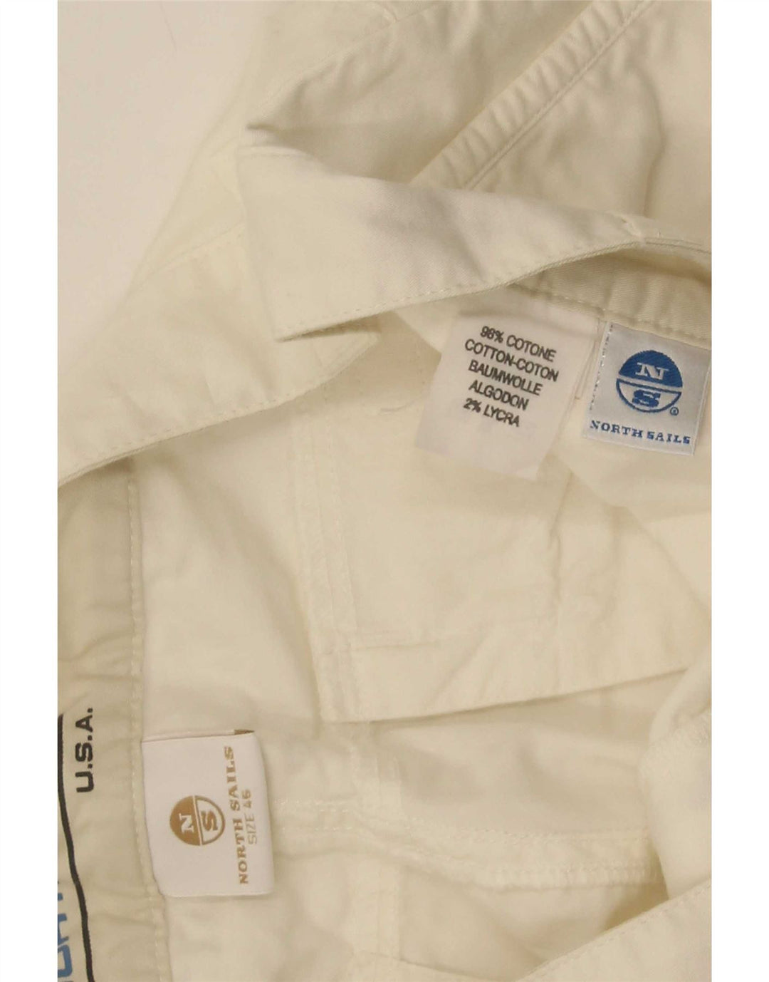 North Sails Dame IT 46 Large W36 Off White Bomuld