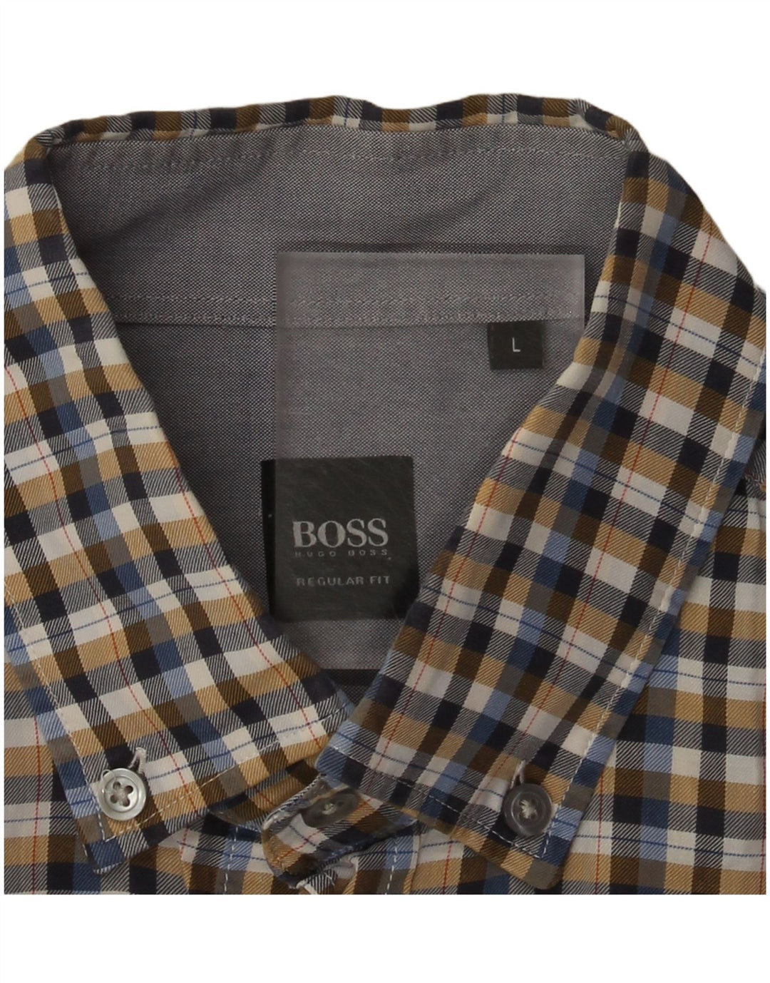 Hugo Boss Herre Regular Fit skjorte Stor flerfarvet ternet