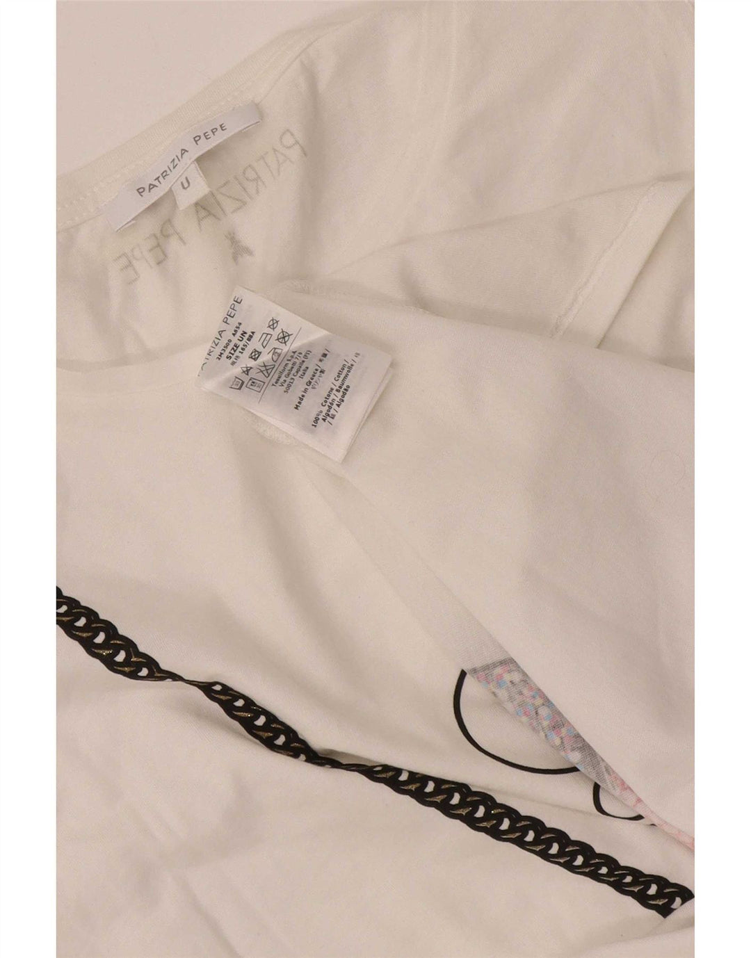 Patrizia Pepe Kvinders Grafisk Vest Top One Size Hvid Bomuld