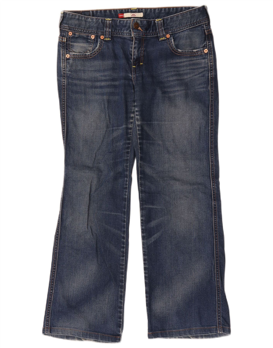Levi's Dame Eve Straight Jeans W34 L27 Blå