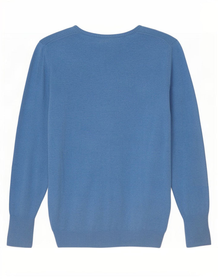 Eddie Bauer Herre V-hals sweater lille blå bomuld