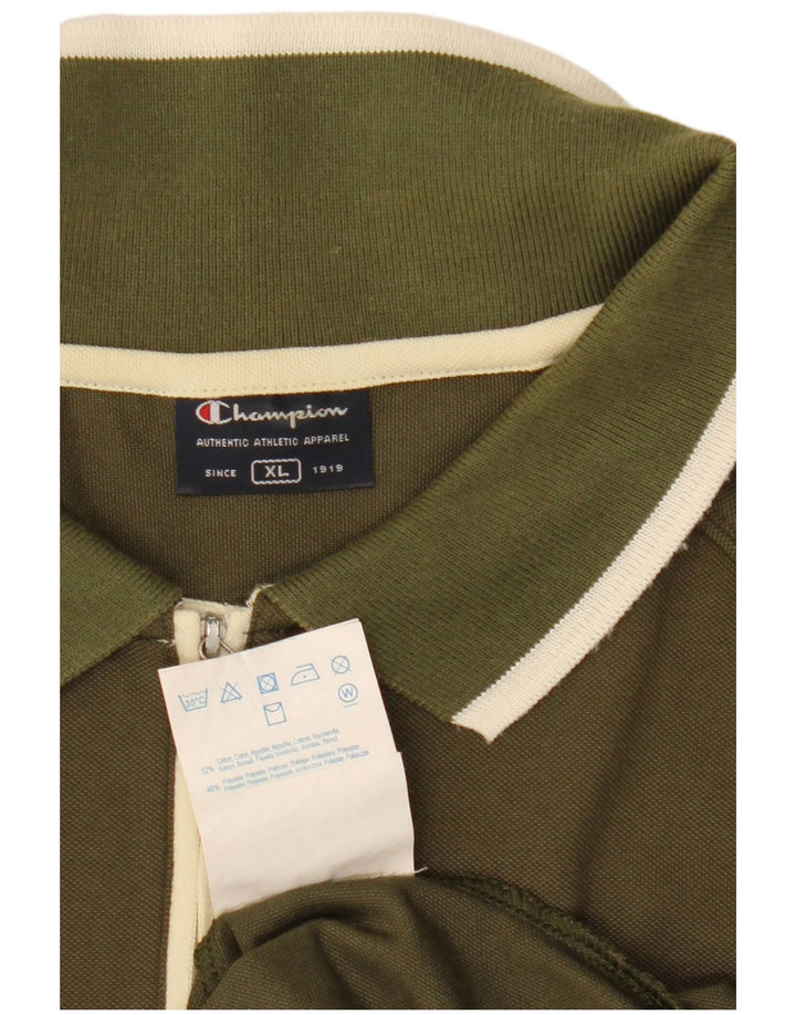 Champion herre poloshirt XL Khaki Bomuld