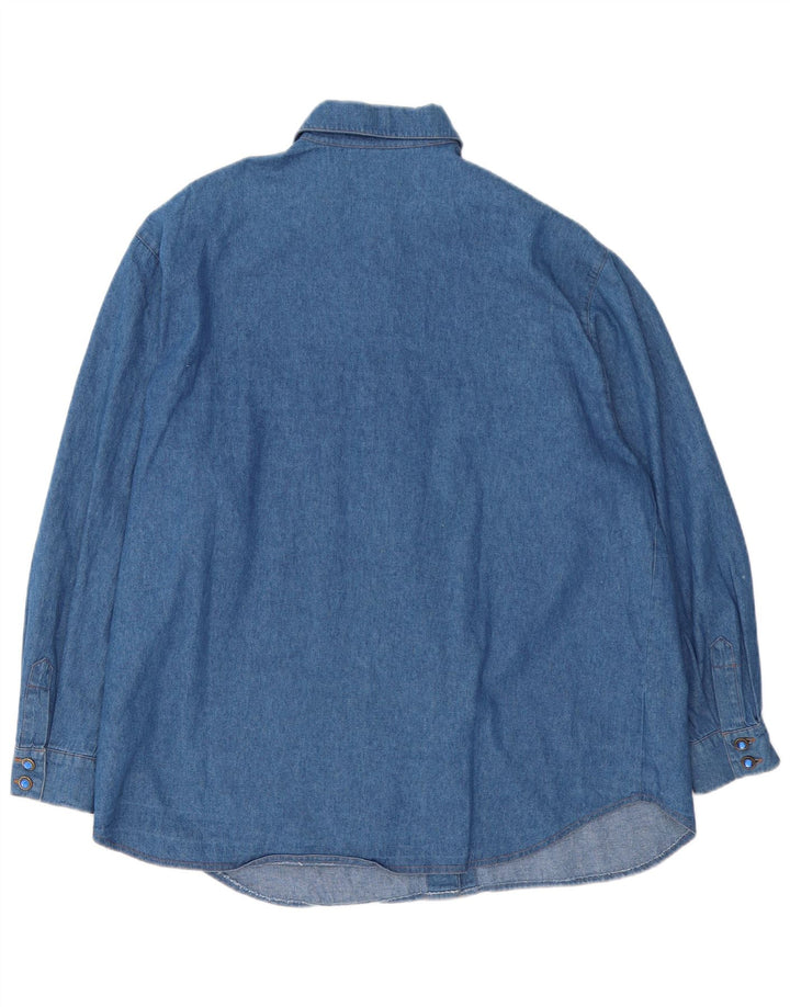 Hammer Dame Oversized Denim Shirt EU 46 XL Blå Bomuld