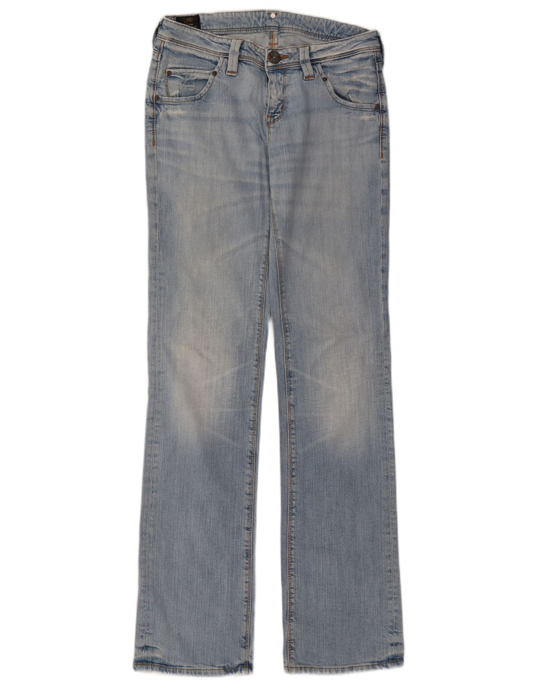 LEE Dame Jinx Distressed Bootcut Jeans W31 L35 Blå Bomuld
