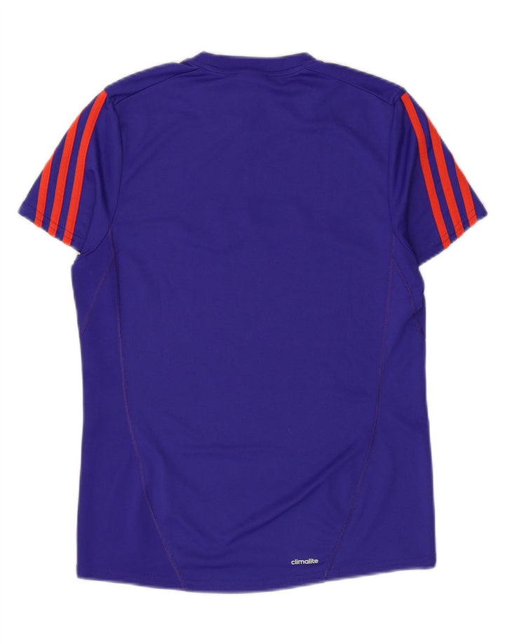 Adidas Herre Climalite Grafisk T-Shirt Top XS Blå Polyester