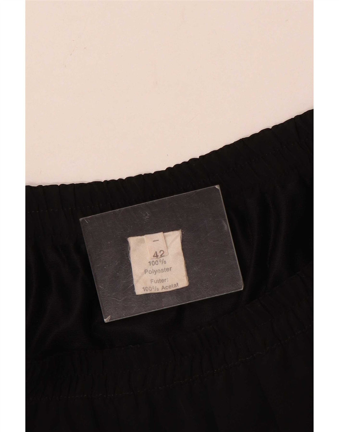 Vintage plisseret nederdel til kvinder EU 42 Large W34 Black Polyester