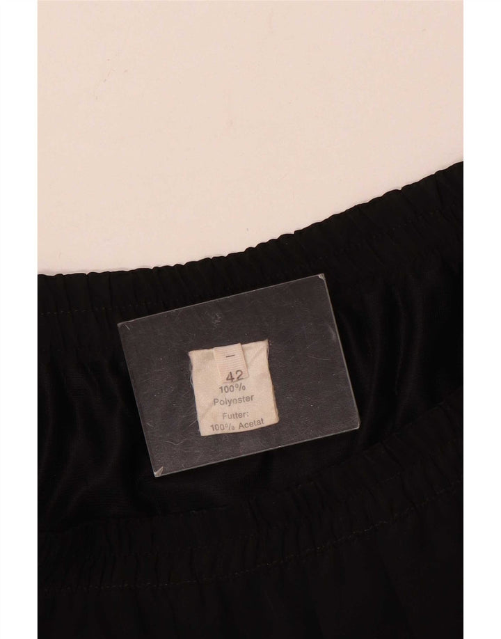 Vintage plisseret nederdel til kvinder EU 42 Large W34 Black Polyester