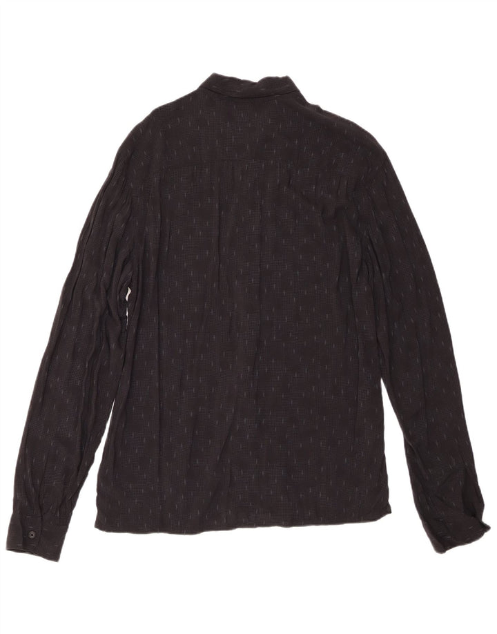 All Saints Herreskjorte Medium Sort Geometrisk Viscose