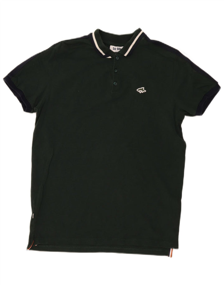 Le Shark herre poloshirt mellemgrøn bomuld