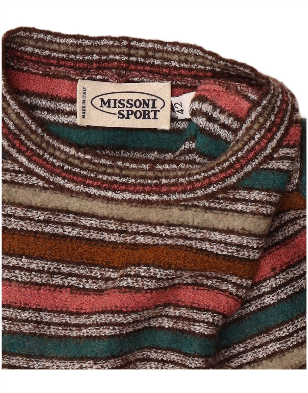 MISSONI SPORT Dame Jumper Dress IT 42 Medium Flerfarvet Stribet