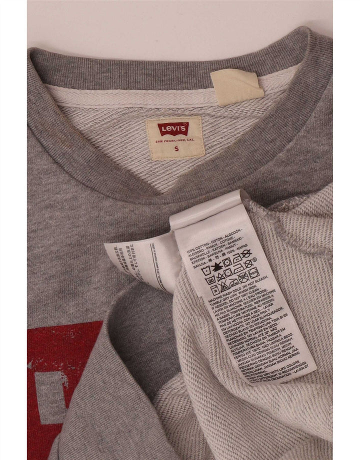 Levi's Grafisk sweatshirt til mænd, lille grå bomuld