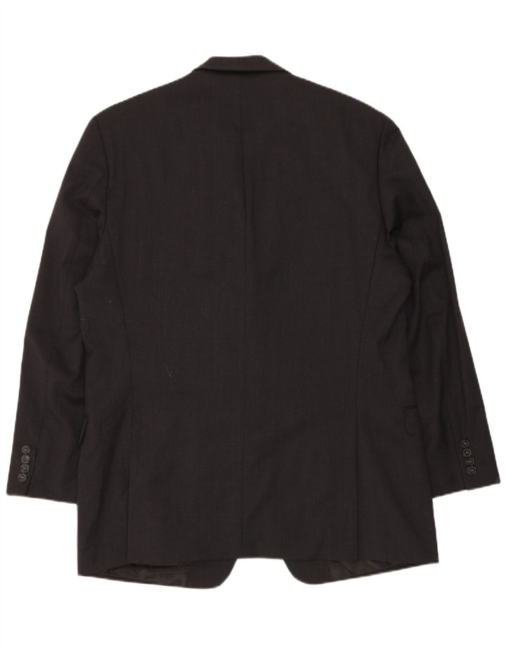 Calvin Klein Herre 2 Button Blazer Jacket UK 44 2XL Grå Uld