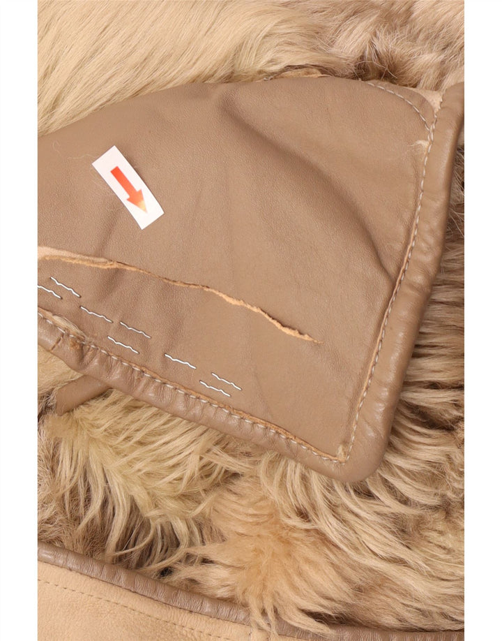 Vintage Dame Shearling Coat UK 14 Medium Brown Shearling
