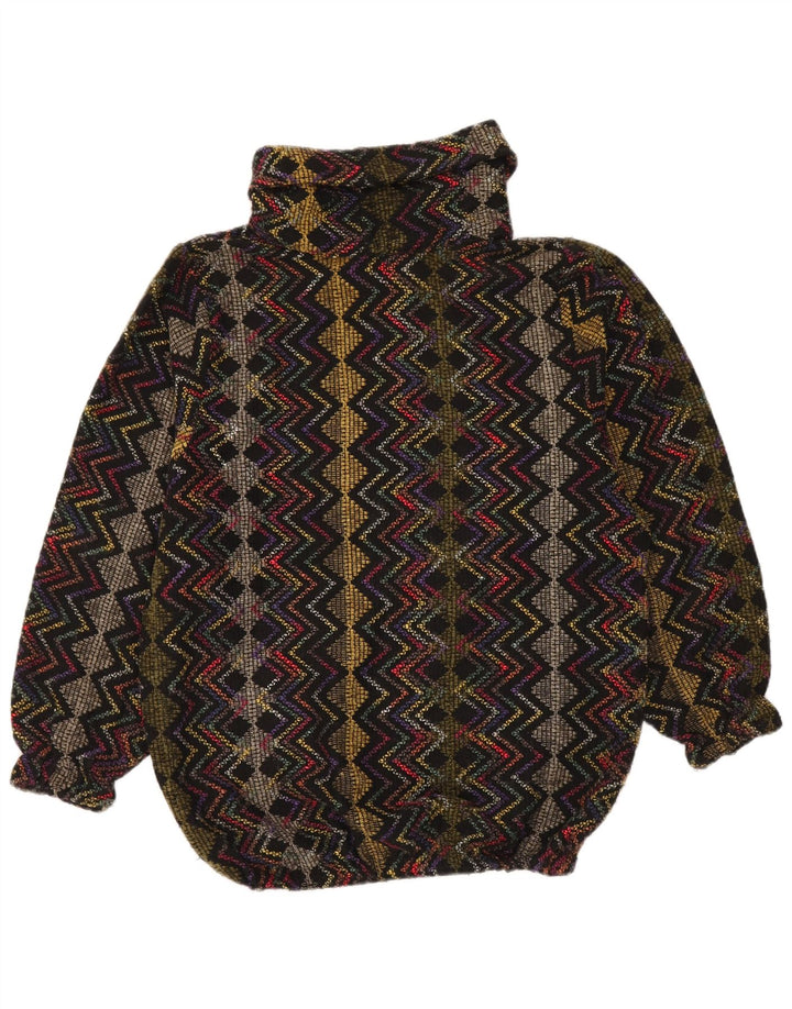 Vintage Dame Roll Neck Jumper Sweater UK 20 2XL Flerfarvet Retro
