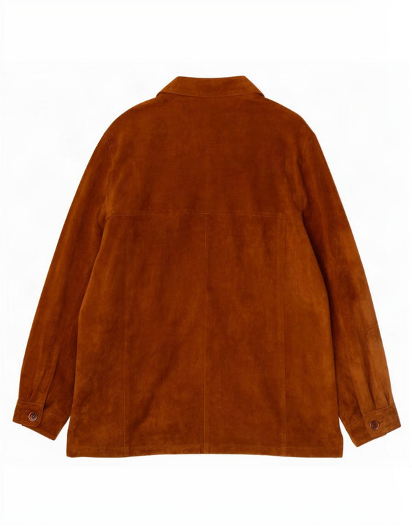 Vintage dame ruskindsjakke IT 50 XL beige læder