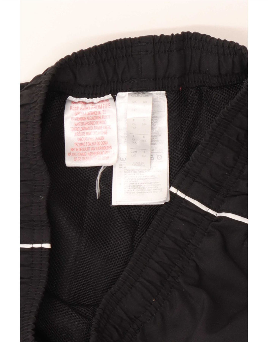 Adidas Drenge Træningsdragt Bukser 13-14 År Sort Polyester