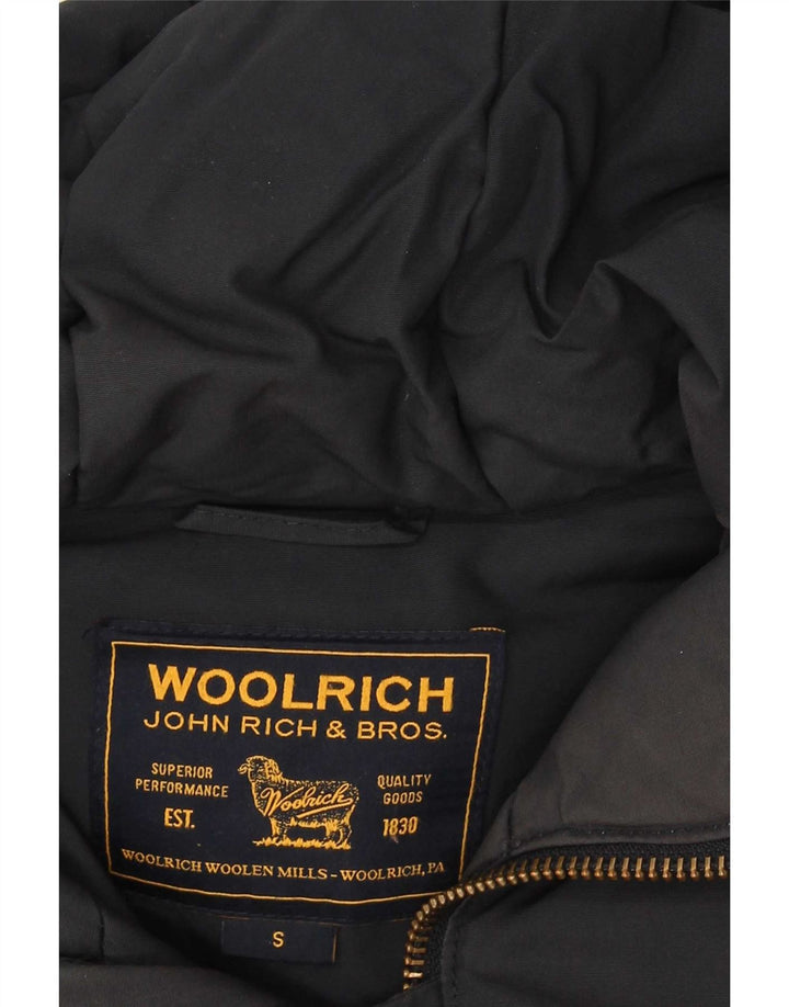 Woolrich Herre Hooded Parka Jacket UK 36 Small Navy Blue