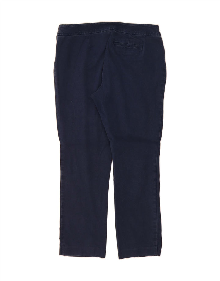 CHAPS Womens Petite Straight Casual Trousers W34 L27 Navy Blue Vintage Chaps and Second-Hand Chaps from Messina Hembry 