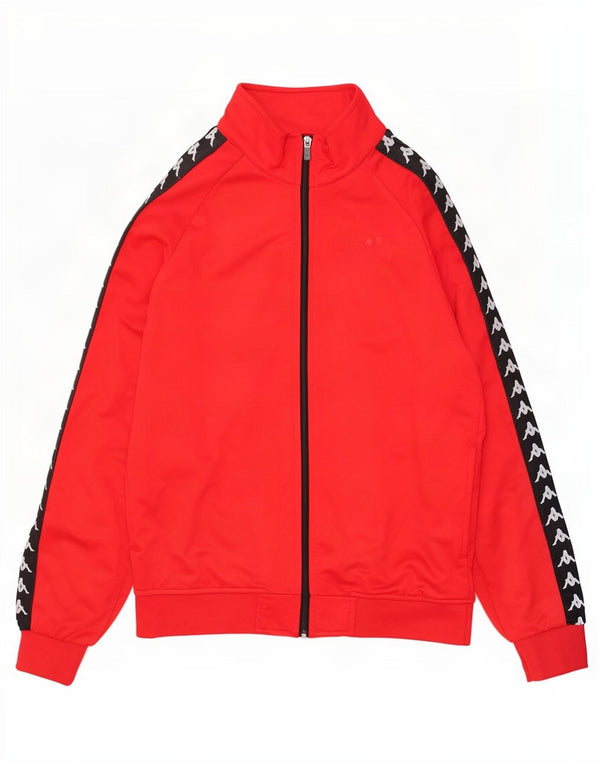 Kappa Herre grafisk træningsdragt Topjakke Stor Rød Colourblock Polyester