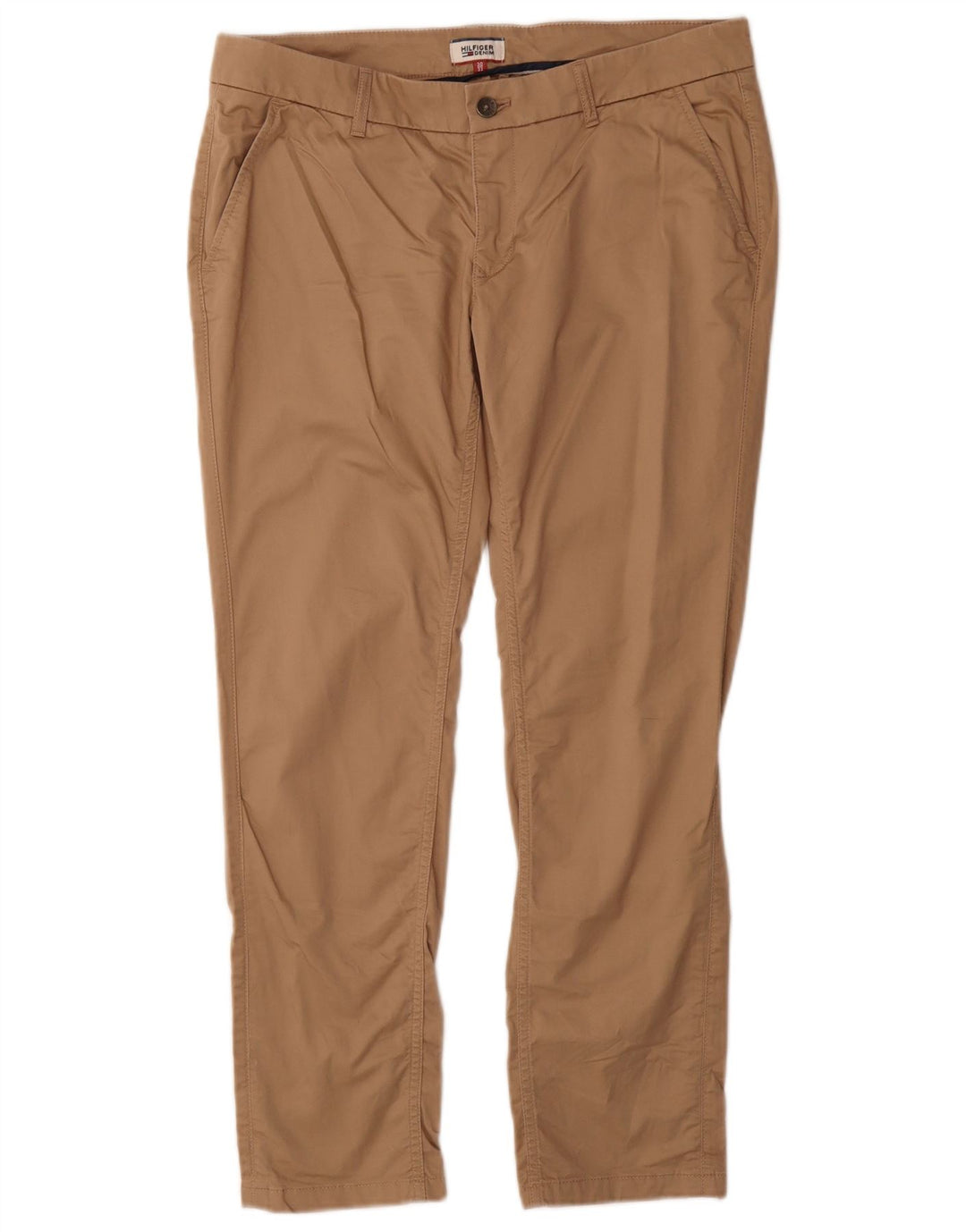 TOMMY HILFIGER Slim Chino-bukser til kvinder W30 L28 Beige Bomuld