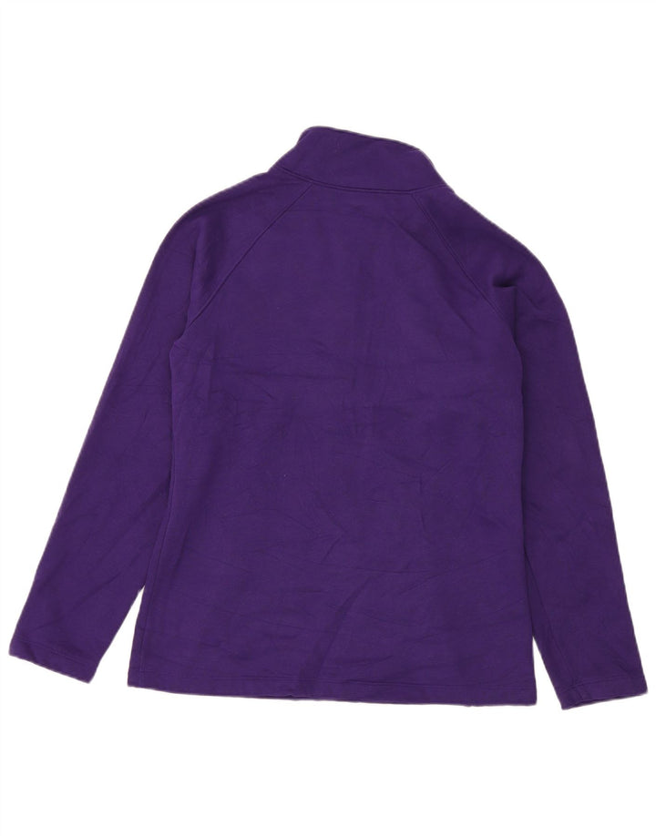 Under Armour Dame Zip Neck Sweatshirt Jumper UK 14 Medium Lilla