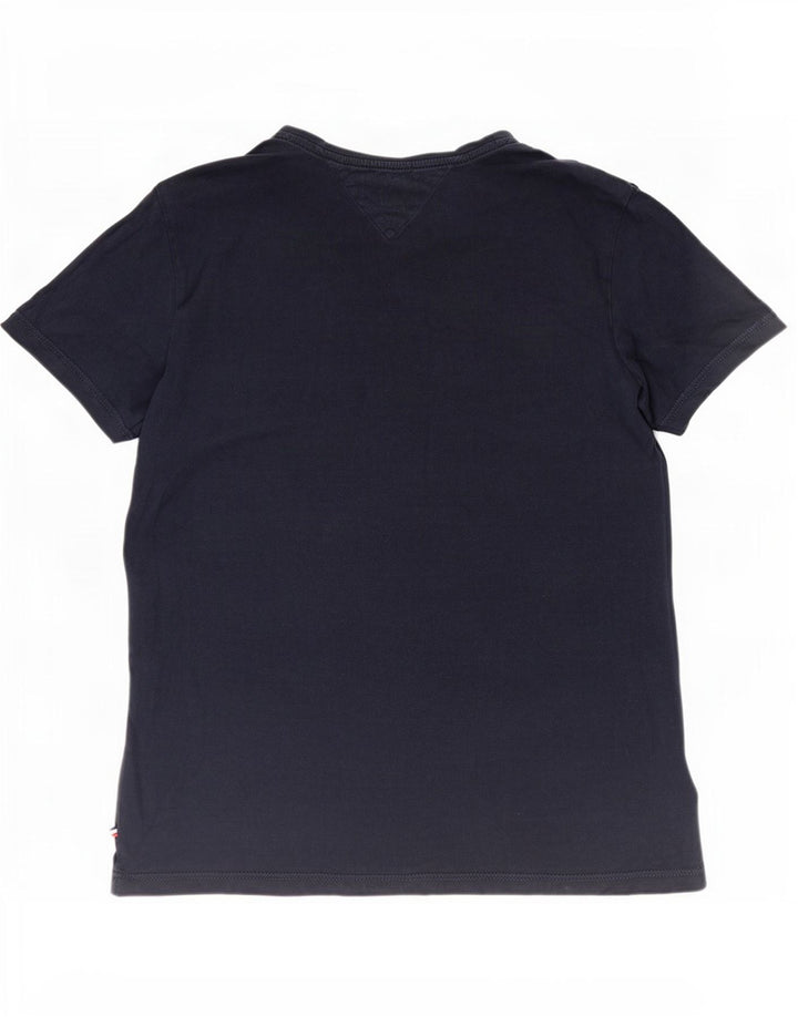 Tommy Hilfiger Herre T-Shirt Top Stor Marineblå Bomuld