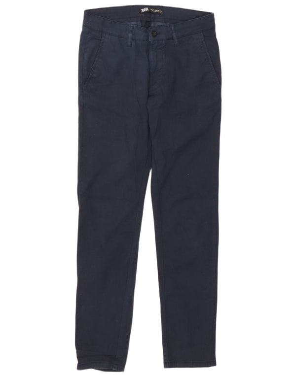 Zara Herre Slim Chino Bukser EU 36 XS W29 L30 Marineblå