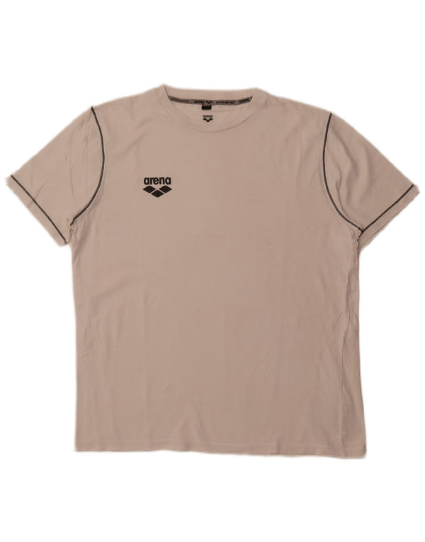 Arena Dame T-Shirt Top UK 12 Medium Hvid Bomuld