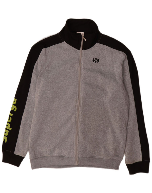 Superga Herre grafisk træningsdragt Topjakke 2XL Grå Colourblock Polyester