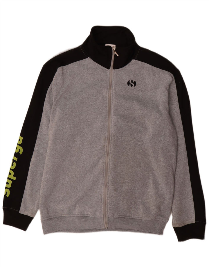 Superga Herre grafisk træningsdragt Topjakke 2XL Grå Colourblock Polyester