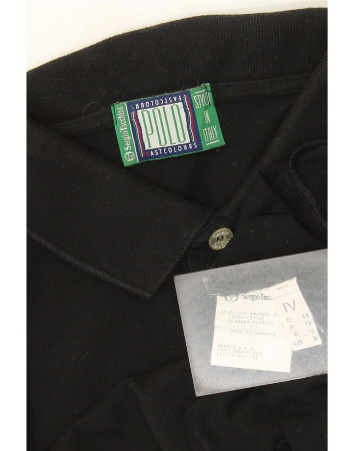 Sergio Tacchini Herre poloshirt IT 48 Medium Sort Bomuld