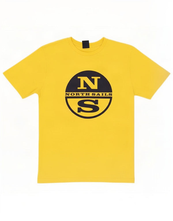 North Sails Herre Grafisk T-Shirt Top Lille Gul Bomuld