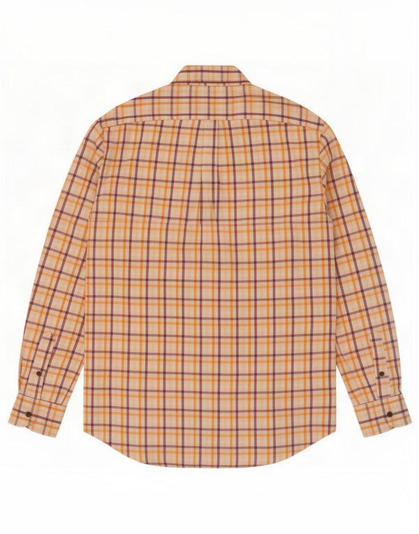 Harmont & Blaine herreskjorte stor orange ternet bomuld