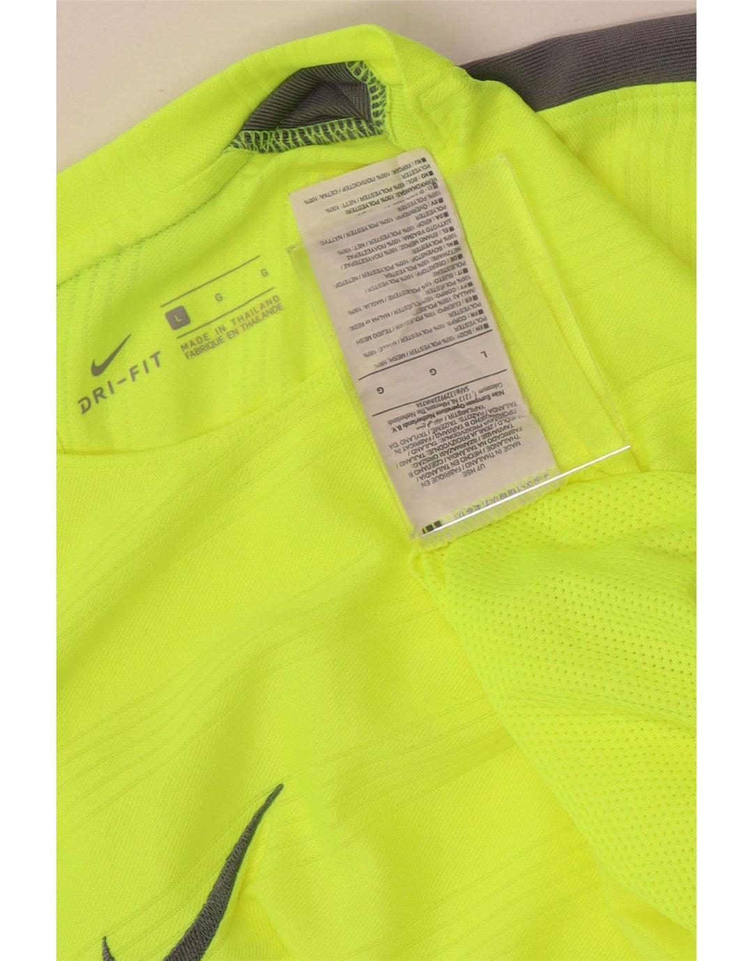 Nike Herre Dri Fit T-Shirt Top Stor Grøn Colourblock Polyester