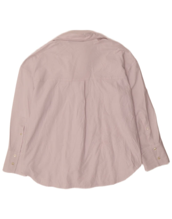 Zara oversize skjorte til kvinder UK 6 XS hvid bomuld