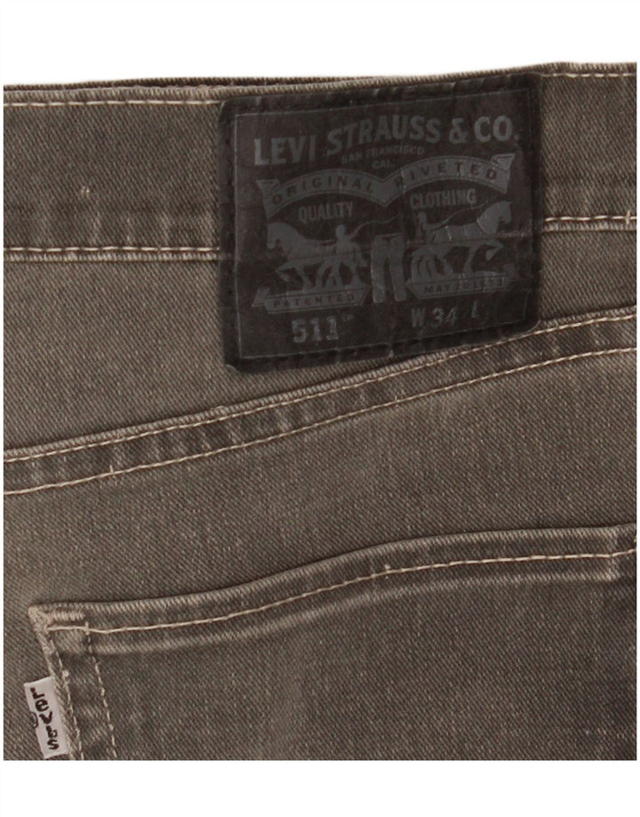 Levi's denimshorts til mænd W34 Large Grå Bomuld