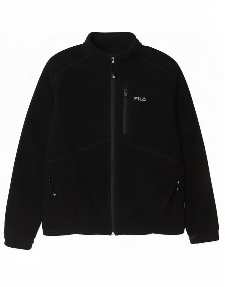 Fila Herre Liner Fleecejakke UK 36 Small Black Polyester