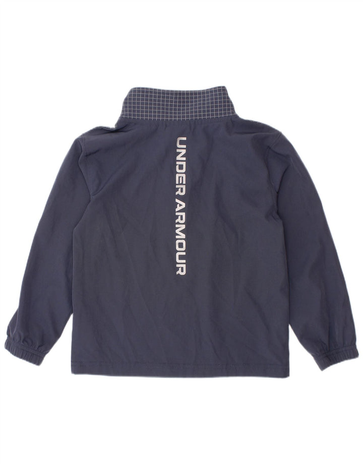 UNDER ARMOUR Drenge Grafisk Pullover træningsdragt Top 2-3 år Navy Blue Check