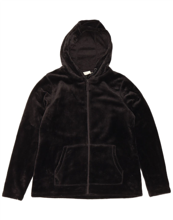 Mountain Warehouse Dame Hætte Fleecejakke UK 14 Stor Sort Polyester