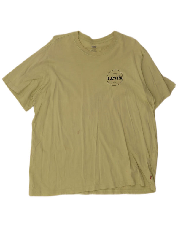 Levi's Herre Relaxed T-Shirt Top XL Khaki Bomuld