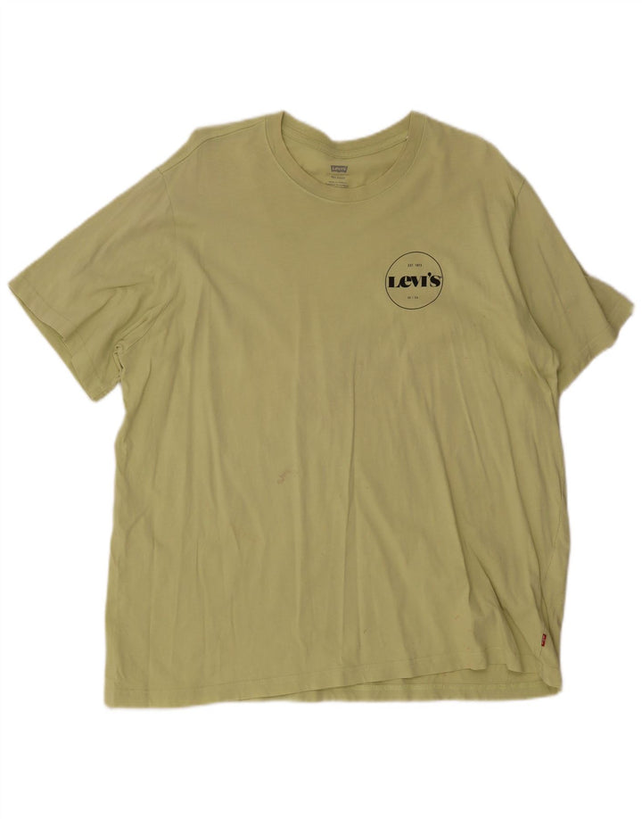 Levi's Herre Relaxed T-Shirt Top XL Khaki Bomuld