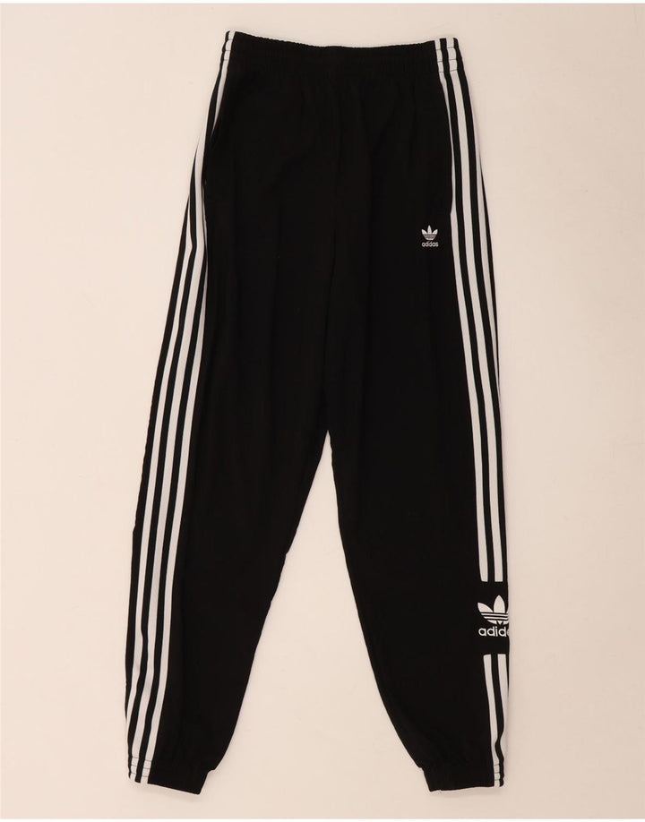 Adidas Graphic Tracksuit Bukser til kvinder Joggers UK 8 Small Black Polyester