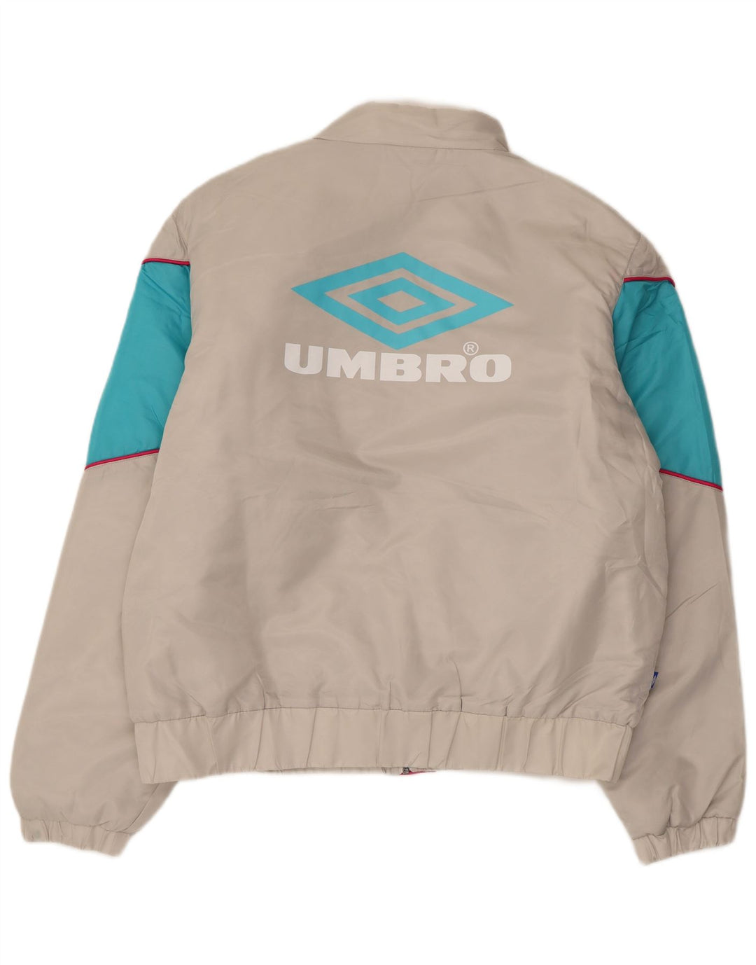 UMBRO Herre grafisk polstret jakke UK 40 Large Grå Colourblock Nylon